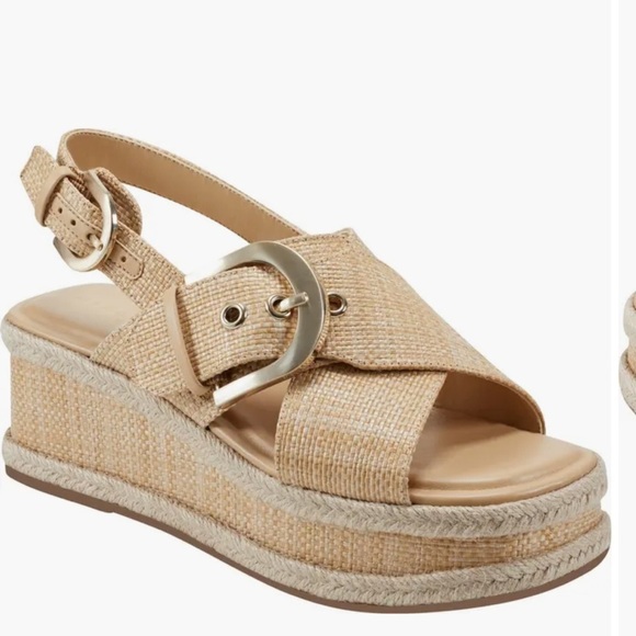 Marc Fisher Shoes - Marc Fisher Renda Slingback Espadrille Platform Wedge Sandal
